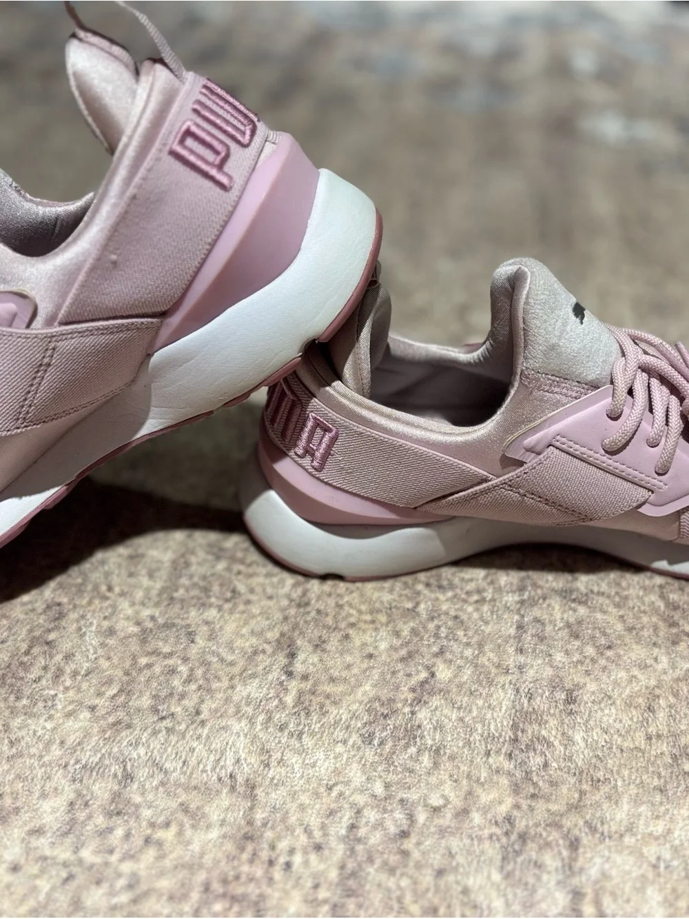 Puma Women's Light Pink Athletic Slip-On Sneakers